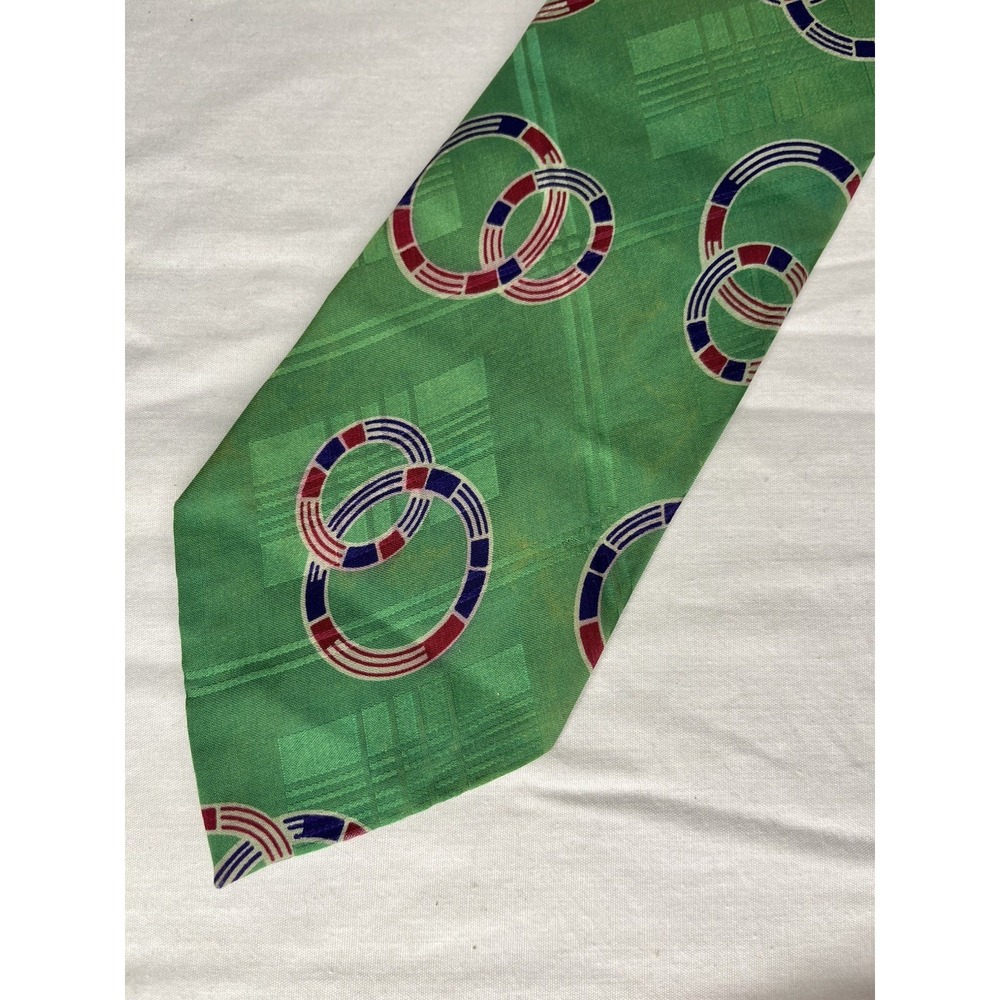 Vintage Polo Ralph Lauren Tie Rings Green 100% Sold USA Made